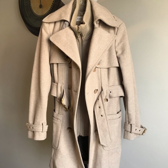 CALVIN KLIEN Wool Trench Coat 🧥 - Picture 4 of 8
